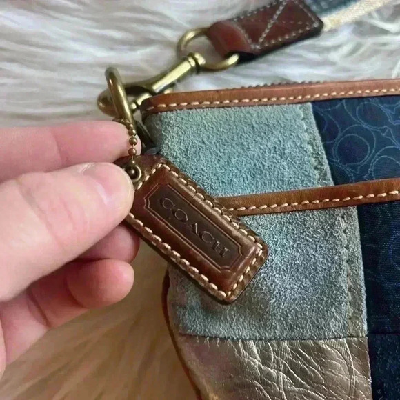 Coach Lynda Denim Patchwork Crossbody Bag B063-10006 - Picture 2 of 15